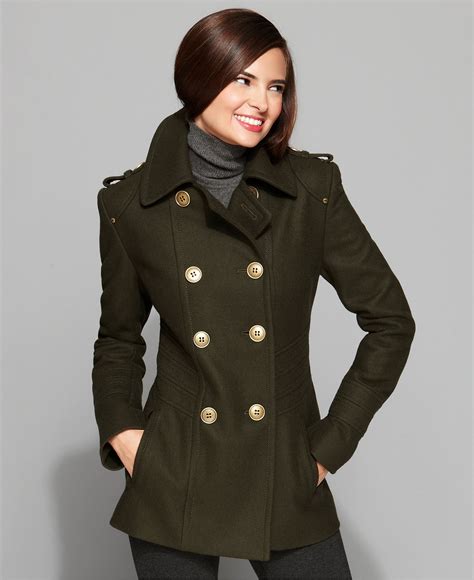 women's fitted peacoat.